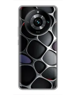 Чохол для Realme 11 Pro Plus з картинкою «Об'ємна темна решітка»