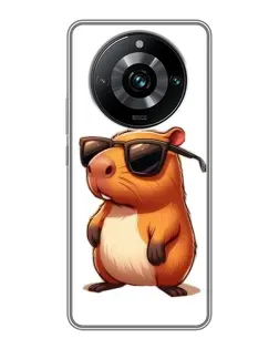 Чохол для Realme 11 Pro Plus з картинкою «Капібара в окулярах»