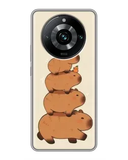 Чохол для Realme 11 Pro Plus з картинкою «Вежа з капібар»