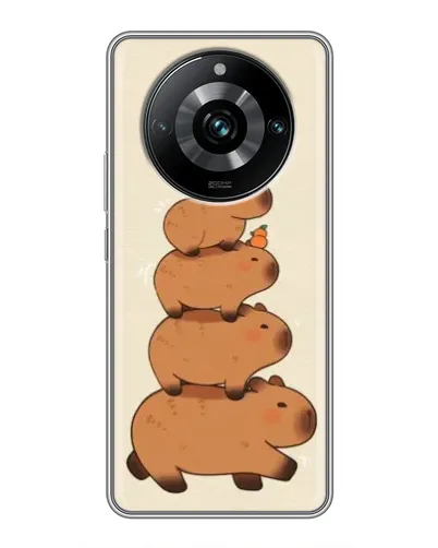 Чехол для Realme 11 Pro Plus с картинкой «Башня из капибар»