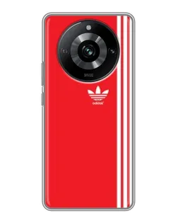 Чехол для Realme 11 Pro с картинкой «Красный минимализм Adidas»