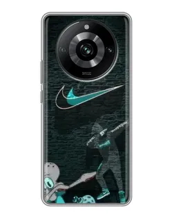 Чехол для Realme 11 Pro с картинкой «Спортивный арт Nike»