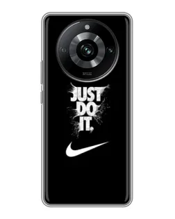 Чехол для Realme 11 Pro с картинкой «Текстовый принт Nike»