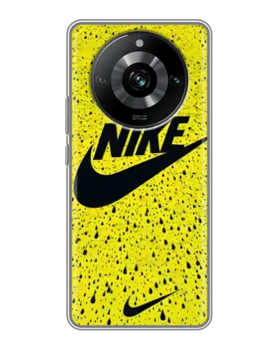 Чехол для Realme 11 Pro с картинкой «Желтый текстурный Nike»