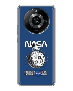 Чехол для Realme 11 Pro с картинкой «NASA — лунная миссия»