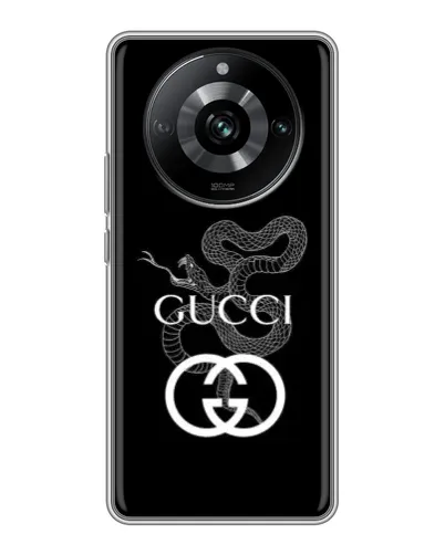 Чехол для Realme 11 Pro с картинкой «Gucci — серебряная змея» Чехол для Realme 11 Pro с картинкой «Gucci — серебряная змея»