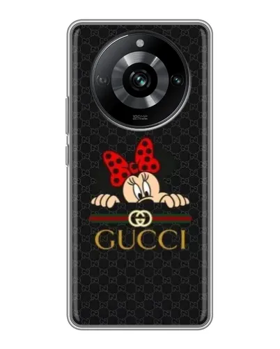Чехол для Realme 11 Pro с картинкой «Минни Маус Gucci — черный» Чехол для Realme 11 Pro с картинкой «Минни Маус Gucci — черный»