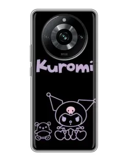 Чехол для Realme 11 Pro с картинкой «Kuromi — черный минимализм» Чехол для Realme 11 Pro с картинкой «Kuromi — черный минимализм»