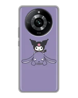 Чехол для Realme 11 Pro с картинкой «Kuromi на лиловом фоне» Чехол для Realme 11 Pro с картинкой «Kuromi на лиловом фоне»