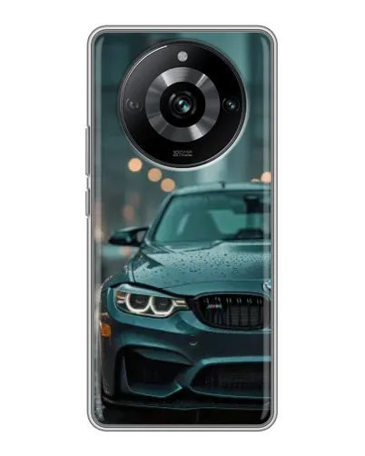 Чехол для Realme 11 Pro с картинкой «BMW в огнях города» Чехол для Realme 11 Pro с картинкой «BMW в огнях города»