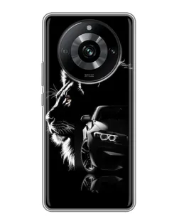 Чехол для Realme 11 Pro с картинкой «BMW и лев»