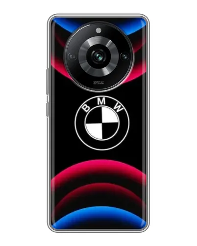 Чехол для Realme 11 Pro с картинкой «Логотип BMW и неоновые дуги» Чехол для Realme 11 Pro с картинкой «Логотип BMW и неоновые дуги»