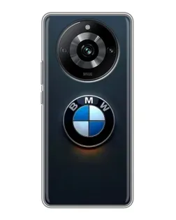 Чехол для Realme 11 Pro с картинкой «Логотип BMW — минимализм»