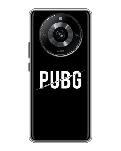Чехол для Realme 11 Pro с картинкой «PUBG — белый логотип»