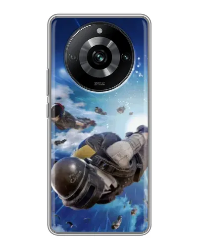 Чехол для Realme 11 Pro с картинкой «Десант PUBG — прыжок»