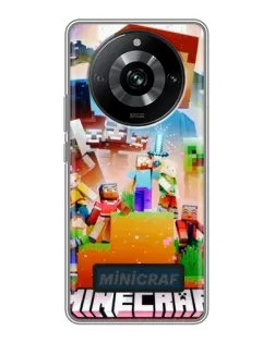 Чехол для Realme 11 Pro с картинкой «Minecraft герои игры» Чехол для Realme 11 Pro с картинкой «Minecraft герои игры»