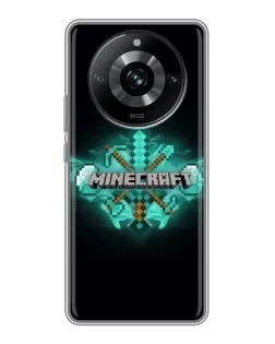 Чехол для Realme 11 Pro с картинкой «Minecraft Diamond лого»