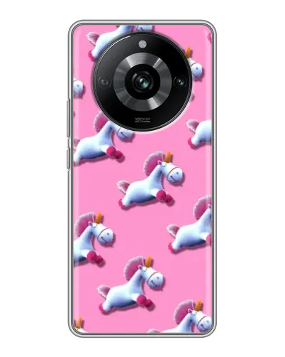 Чехол для Realme 11 Pro с картинкой «Единороги на розовом»