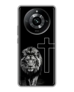 Чехол для Realme 11 Pro с картинкой «Лев и Крест»