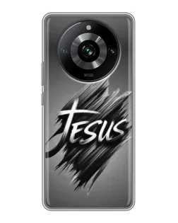 Чехол для Realme 11 Pro с картинкой «Надпись Jesus Graffiti»