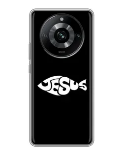 Чехол для Realme 11 Pro с картинкой «Рыба Jesus»