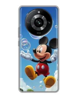 Чехол для Realme 11 Pro с картинкой «Mickey и мыльные пузыри»