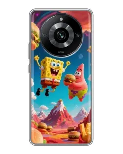 Чехол для Realme 11 Pro с картинкой «Космический фастфуд»