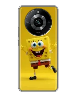 Чехол для Realme 11 Pro с картинкой «Позитивный Губка Боб»