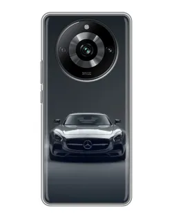 Чехол для Realme 11 Pro с картинкой «Mercedes на черном»