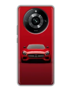 Чехол для Realme 11 Pro с картинкой «Красный Mercedes AMG»