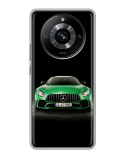 Чехол для Realme 11 Pro с картинкой «Mercedes — неоновый лого»