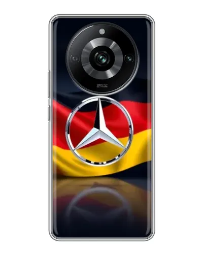 Чехол для Realme 11 Pro с картинкой «Mercedes — флаг Германии» Чехол для Realme 11 Pro с картинкой «Mercedes — флаг Германии»