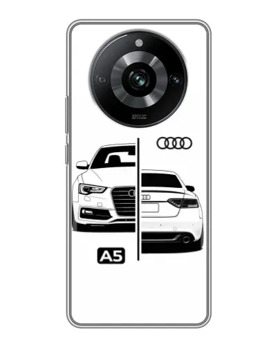 Чехол для Realme 11 Pro с картинкой «Audi — контрастный дизайн»