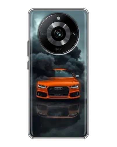 Чехол для Realme 11 Pro с картинкой «Audi в облаках дыма»
