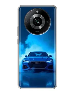 Чехол для Realme 11 Pro с картинкой «Audi — голубая энергия»