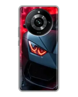 Чехол для Realme 11 Pro с картинкой «Lamborghini красное сияние» Чехол для Realme 11 Pro с картинкой «Lamborghini красное сияние»