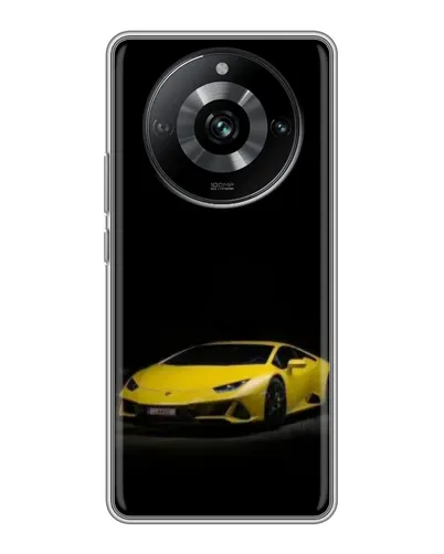 Чехол для Realme 11 Pro с картинкой «Lamborghini желтый акцент»