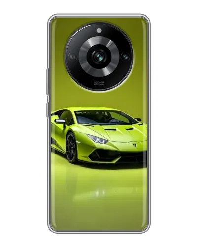 Чехол для Realme 11 Pro с картинкой «Салатовый Lamborghini Huracan»