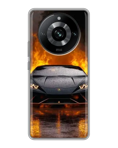 Чехол для Realme 11 Pro с картинкой «Lamborghini в огне»