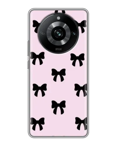 Чехол для Realme 11 Pro с картинкой «Черные банты Coquette» Чехол для Realme 11 Pro с картинкой «Черные банты Coquette»