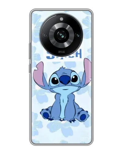 Чехол для Realme 11 Pro с картинкой «Stitch среди цветов»