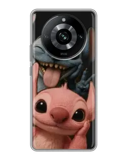 Чехол для Realme 11 Pro с картинкой «Стич и Ангел»