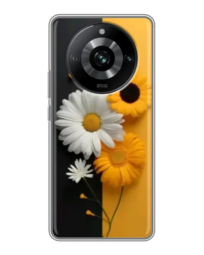Чехол для Realme 11 Pro с картинкой «Подсолнух и ромашка»