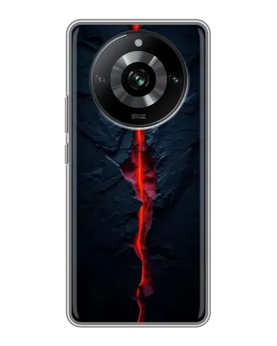 Чехол для Realme 11 Pro с картинкой «Kрасная лавовая трещина»