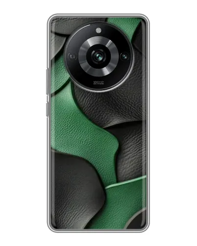Чехол для Realme 11 Pro с картинкой «Зеленые кожаные волны»