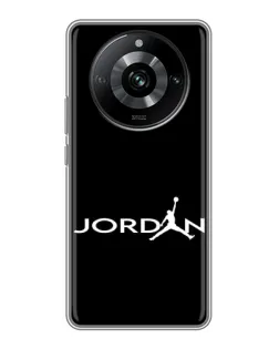 Чехол для Realme 11 с картинкой «Jordan White Logo»