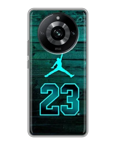 Чехол для Realme 11 с картинкой «Jordan Cyan 23»
