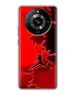 Чехол для Realme 11 с картинкой «Jordan Red Smoke»
