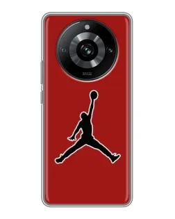 Чехол для Realme 11 с картинкой «Jordan Red Back»