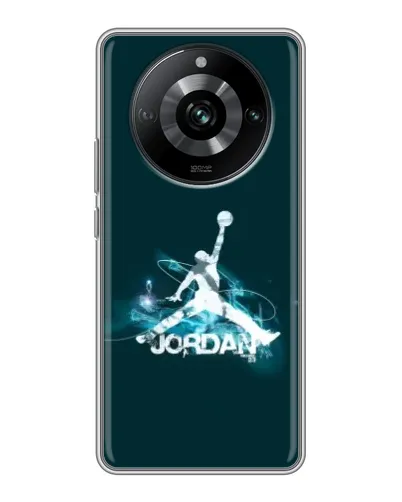 Чехол для Realme 11 с картинкой «Jordan Blue Fire»